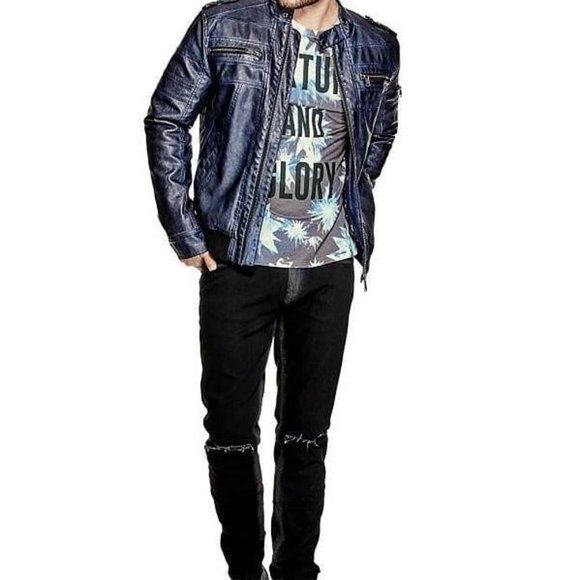 🎁🆕Guess Printed Tee Fortune & Glory Blue US XS - Picture 6 of 6